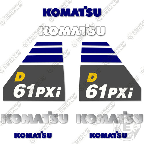 Fits Komatsu D61PXI-23 Decal Kit Dozer 23, 61, 61pxi, d61, d61pxi, d61pxi-23, decal kit