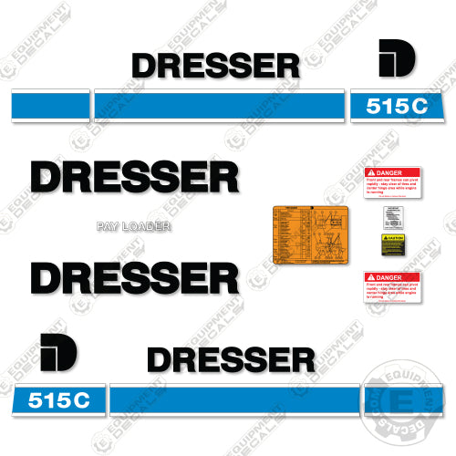 Fits Dresser 515C Decal Kit Wheel Loader 515, 515c, decal kit, dresser, dressor, komatsu