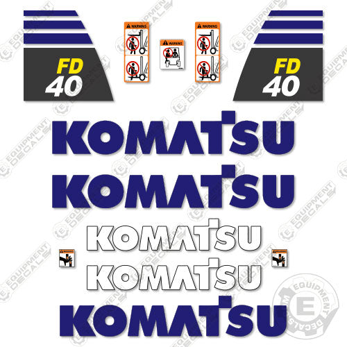 Fits Komatsu FD40 Decal Kit Forklift (CUSTOM) 40, decal kit, fd40, s