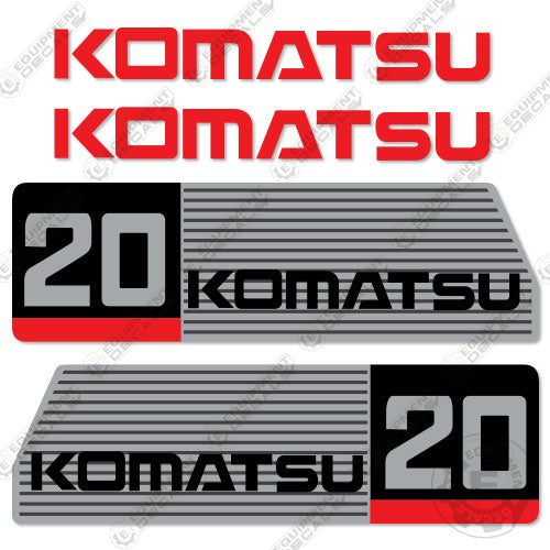 Fits Komatsu FG20 Decal Kit Forklift - CUSTOM SILVER 20, decal kit, fg20, fg20s, s, tz