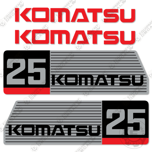 Fits Komatsu FG25 Decal Kit Forklift - CUSTOM SILVER 25, decal kit, fg25, s, tz