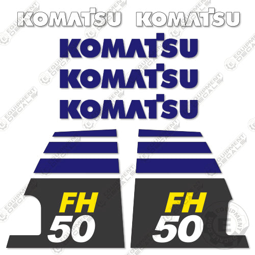 Fits Komatsu FH50-1 Decal Kit Forklift decal kit, fg, fh50, fh50-1, s