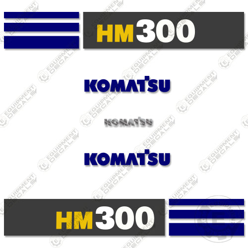 Fits Komatsu HM300-1 Decal Kit Articulated Dump Truck 300, 300-1, decal kit, hm300, hm300-1