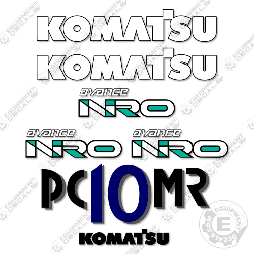 Fits Komatsu PC10MR-1 Decal Kit Mini Excavator decal kit, pc10, pc10mr, pc10mr-1