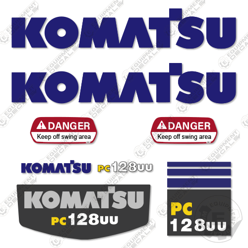 Fits Komatsu PC128UU-2EO Decal Kit Excavator 128uu, decal kit, pc128uu