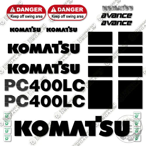 Fits Komatsu PC400LC-6 Decal Kit Excavator 400, 400lc, 6, decal kit, pc400, pc400lc