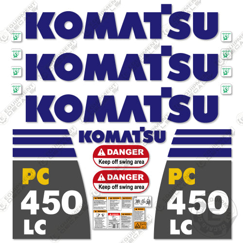 Fits Komatsu PC450LC-8 Decal Kit Excavator 450, 450-lc, 8, decal kit, lc, pc, pc-450