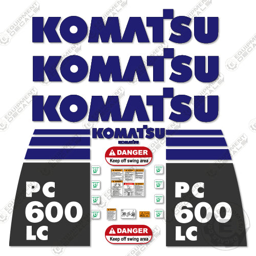 Fits Komatsu PC600LC-8 Decal Kit Excavator 600, 600lc, decal kit, pc600, pc600lc-8