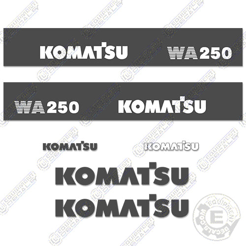 Fits Komatsu WA 250 Wheel Loader Decal Kit (Series 3) decal kit