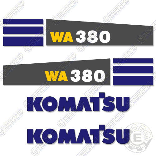 Fits Komatsu WA 380-6 Wheel Loader Decal Kit 380, 380-6, decal kit, wa380, wa380-6, wa3806