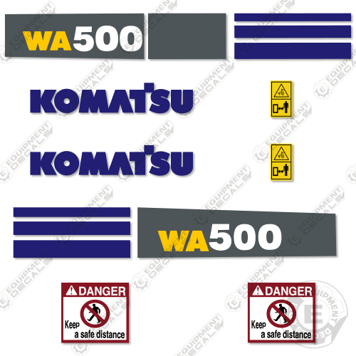 Fits Komatsu WA500-6 Decal Kit Wheel Loader 500-6, decal kit, wa500-6