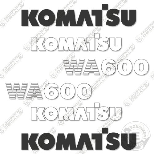 Fits Komatsu WA600-3 Decal Kit Wheel Loader 600, 600-3, decal kit, wa600, wa600-3