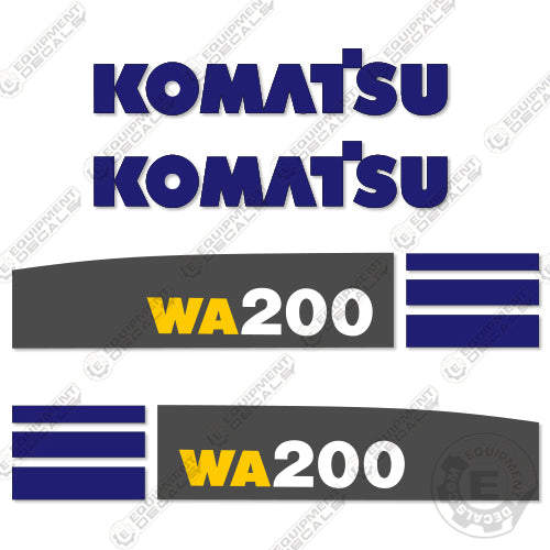 Fits Komatsu WA 200 5 Wheel Loader Decal Kit decal kit