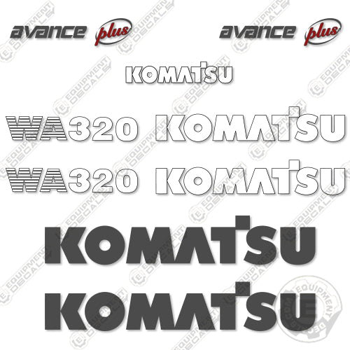 Fits Komatsu WA 320-3 Wheel Loader Decal Kit 320, decal kit, wa 320, wa320, wa320-3, wa3203