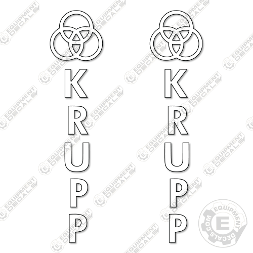 Fits Krup Logo Decal Kit Hammer - 12" Tall decal kit