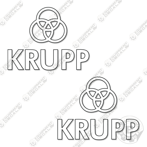 Fits Krupp Logo Decal Kit Hammer - 11" Wide decal kit