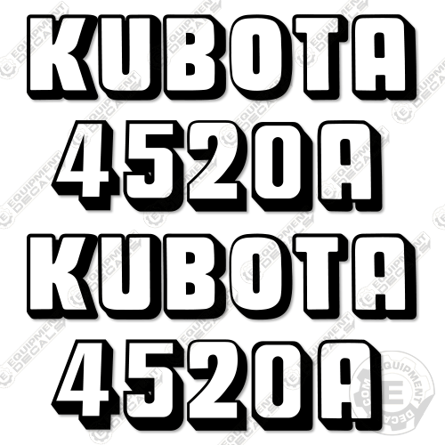 Fits Kubota 4520A Decal Kit Tractor 4520, 4520a, Kubota, la