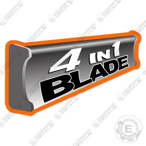 Fits Kubota 4 in 1 Blade Decal decal kit