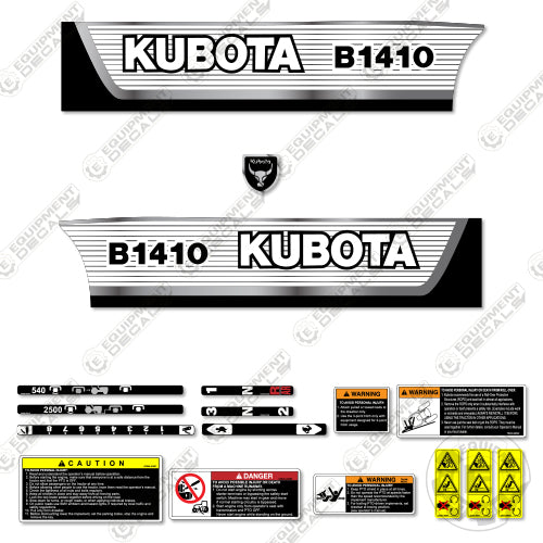 Fits Kubota B1410 Decal Kit Tractor 1410, b1410, Kubota, la