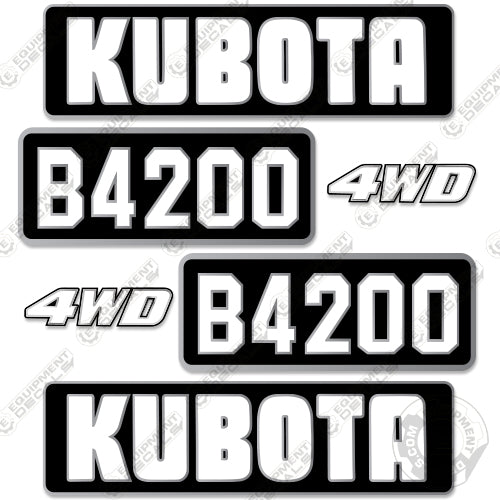 Fits Kubota B4200 Decal Kit Tractor 4200, b-4200, Kubota