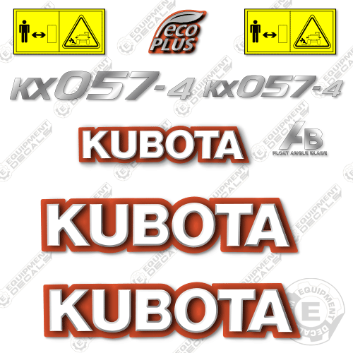 Fits Kubota KX057-4 Mini Excavator Decal Kit 057-4, 57, decal kit, kx57, kx57-5