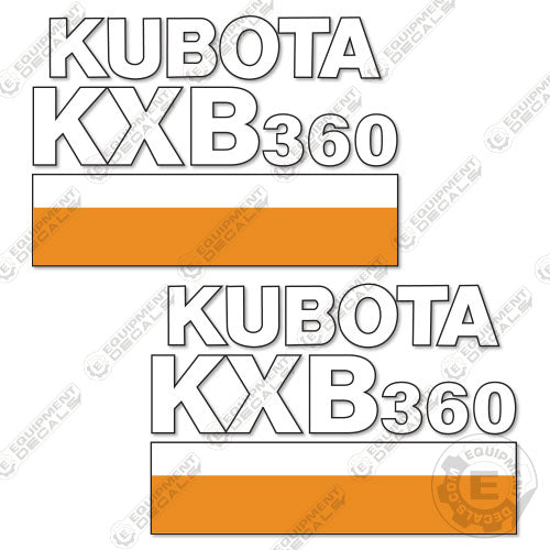 Fits Kubota KXB360 Decal Kit Hammer 360, hammer, jack, kxb, kxb360