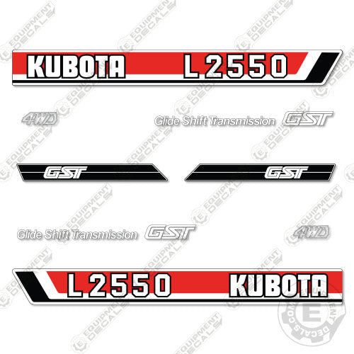 Fits Kubota L2550 Decal Kit Tractor Kubota, l2550