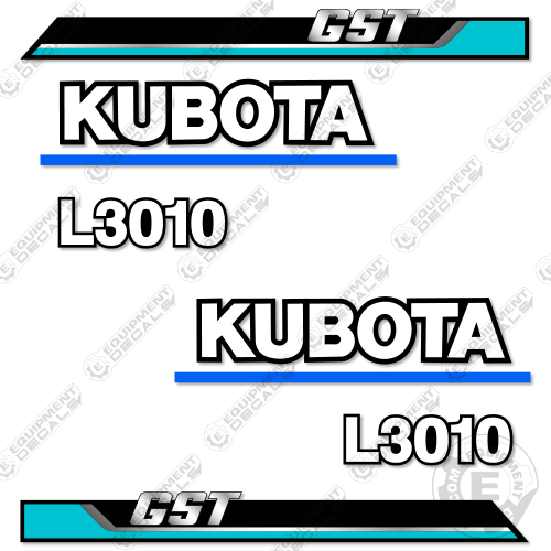 Fits Kubota L3010 GST Decal Kit Utility Tractor 3010, GST, Kubota