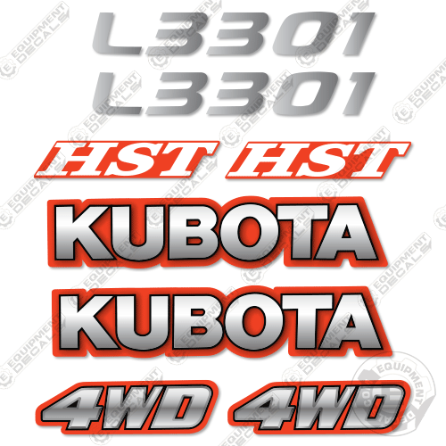 Fits Kubota L3301 Decal Kit Tractor 3301, Kubota, l-3301, l3301