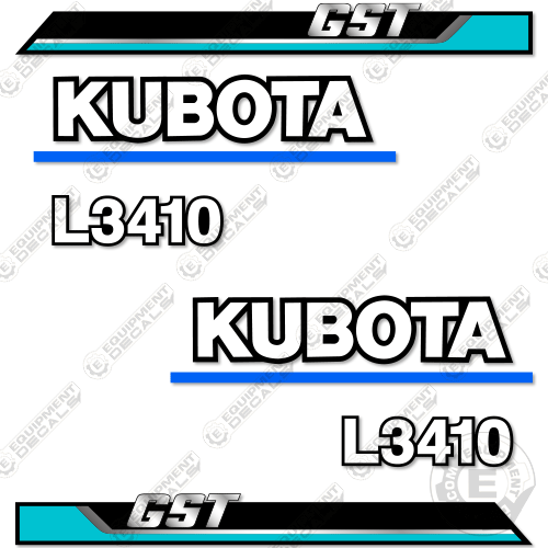 Fits Kubota L3410 GST Decal Kit Utility Tractor 3410, GST, Kubota, l3410