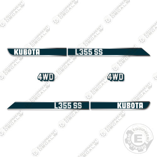 Fits Kubota L355 SS Decal Kit Tractor (Vintage Blue) 355, 355-ss, 355ss, Kubota, la