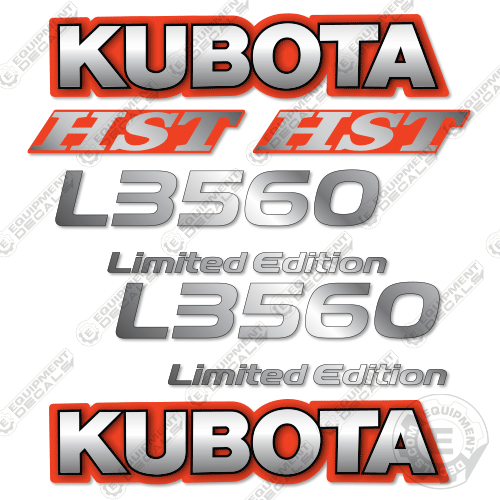 Fits Kubota L3560 Limited Edition Decal Kit Tractor Kubota, 3560, l3560