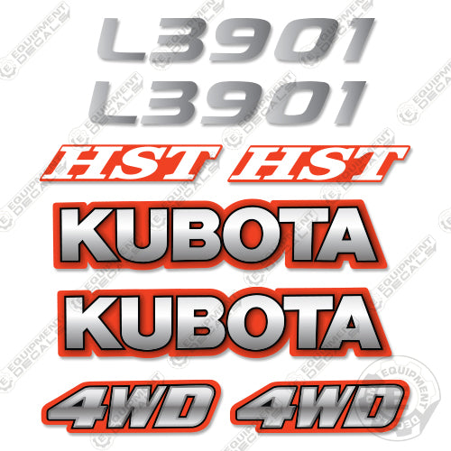 Fits Kubota L3901 Decal Kit Tractor 4330, Kubota