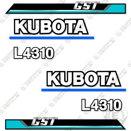 Fits Kubota L4310 GST Decal Kit Utility Tractor 4310, GST, Kubota, L4310