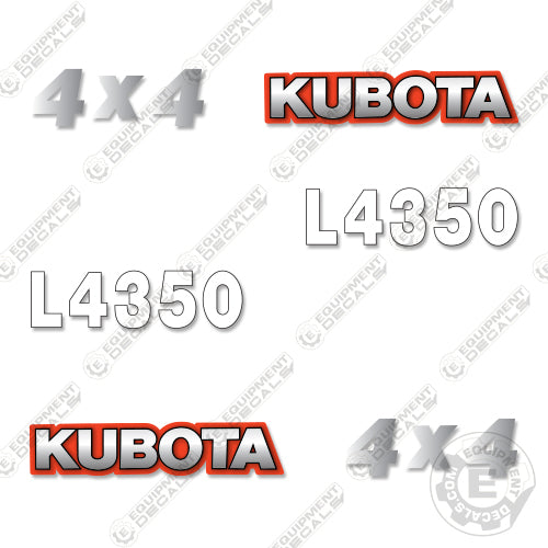 Fits Kubota L4350 Decal Kit Tractor 4350, Kubota