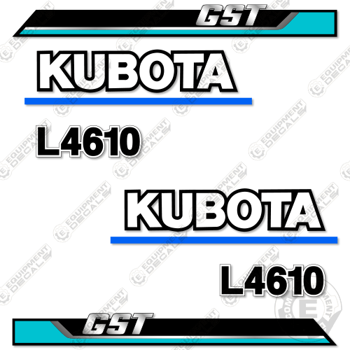 Fits Kubota L4610 GST Decal Kit Utility Tractor 4610, GST, hst, Kubota, L4610