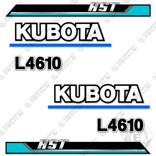 Fits Kubota L4610 HST Decal Kit Utility Tractor 4610, GST, hst, Kubota, L4610