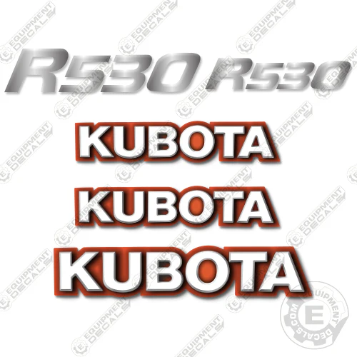 Fits Kubota R530 Decal Kit Kubota