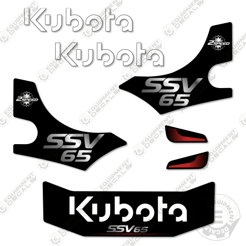 Fits Kubota SSV65 Decal Kit Skid Steer (2022+) 65, decal kit, Kubota, Skid Steer, ssv