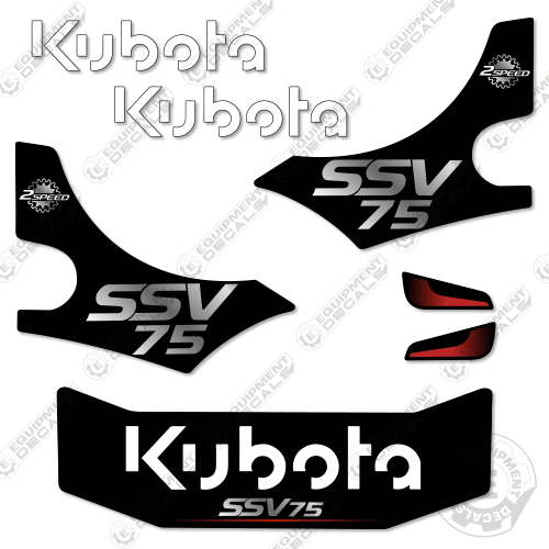 Fits Kubota SSV75 Decal Kit Skid Steer (2022+) 75, decal kit, Kubota, Skid Steer, ssv