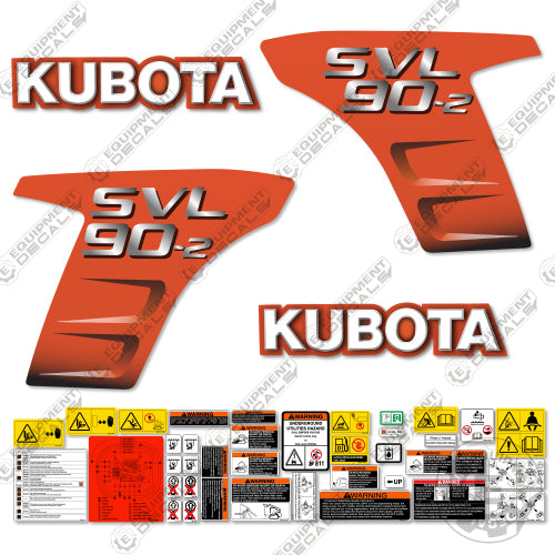 Fits Kubota SVL 90-2 Decal Kit 90, 90 2, Kubota