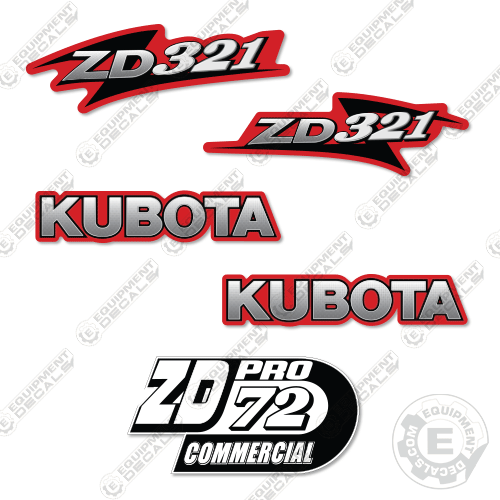 Fits Kubota ZD321 Decal Kit Mower 321, decal kit, zd321