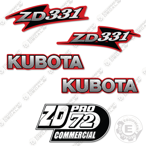 Fits Kubota ZD331 Decal Kit Mower 331, decal kit