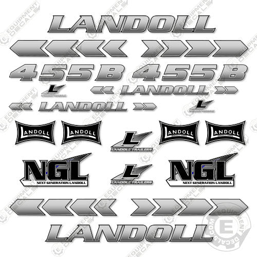 Fits Landoll 455B Decal kit Trailer 455, 455b, decal kit