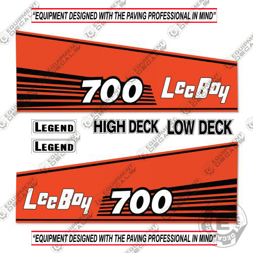 Fits LeeBoy 700 Decal Kit Asphalt Paver Decals decal kit