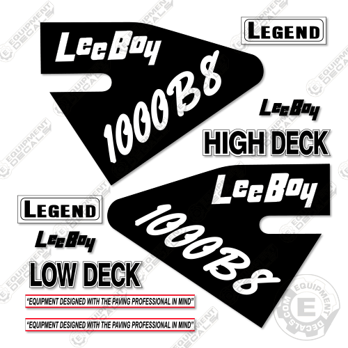 Fits LeeBoy 1000B8 Asphalt Paver Decal Kit 1000, 1000b8, b8, decal kit