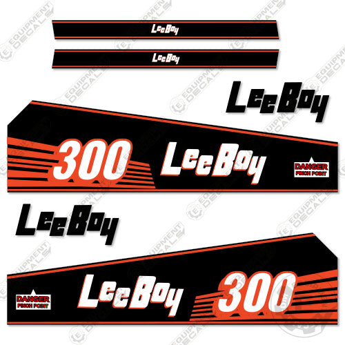 Fits LeeBoy 300 Decal Kit Roller (Black Version) decal kit