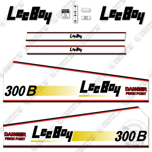 Fits LeeBoy 300B Decal Kit Roller decal kit