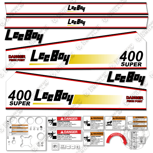 Fits LeeBoy 400 Super Decal Kit Roller decal kit