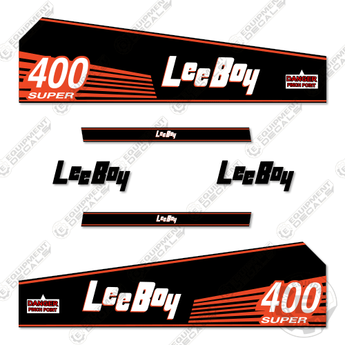 Fits LeeBoy 400 Super Decal Kit Roller (Black Version) decal kit